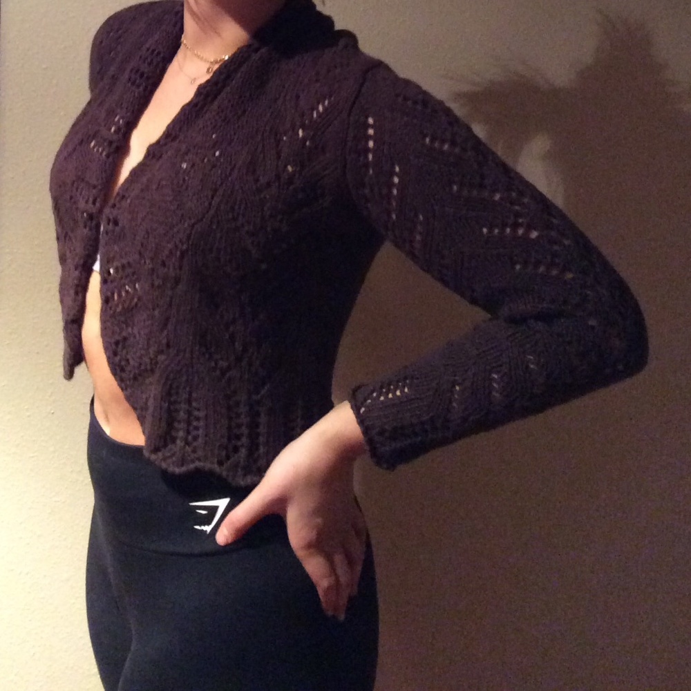 Brown knitted sweater